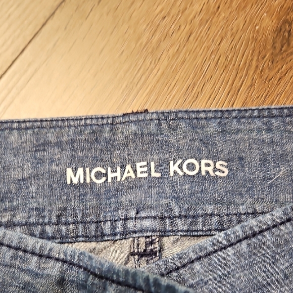 Michael Kors Chambray Wide Leg Jeans in Indigo Blue, Sz 16 - Picture 3 of 5